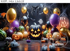 Fundo Fotográfico  Halloween Abobora Iluminada