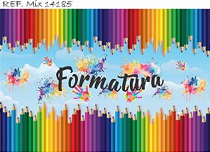 Fundo Fotográfico  Formatura Lápis Coloridos