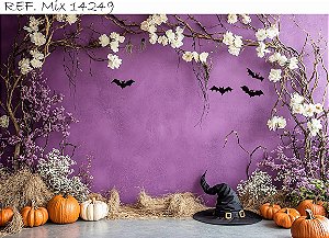 Fundo Fotográfico  Halloween Clean Lilás