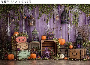 Fundo Fotográfico  Halloween Teias de Aranhas