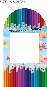 Painel Festa Romano Em Tecido Formatura Lápis