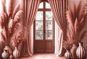 Fundo Fotográfico  Janela Jardim dos Pampas