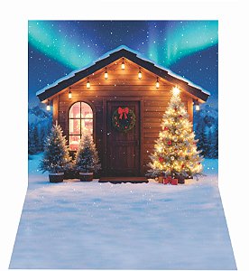 Fundo Fotográfico Em Tecido Natal (chão e Parede)