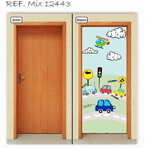 Capa para Porta Menino Carrinhos