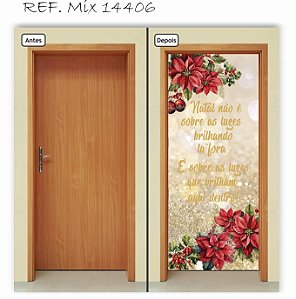 Capa Decorativa para  Porta  Natal  Mensagem