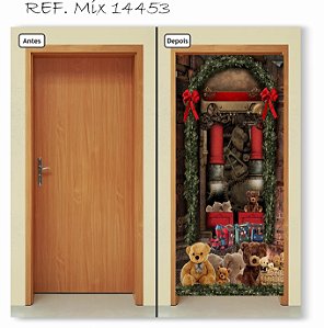 Capa Decorativa para  Porta  Natal Locomotiva