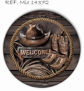 Painel Festa Redondo Sublimado Country Rodeo