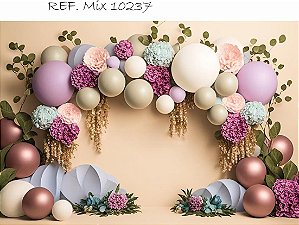 Fundo Fotográfico Smash the cake Lilás