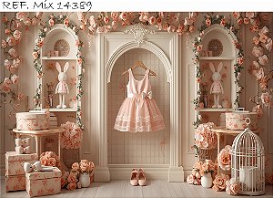 Fundo Fotográfico Bailarina  Floral