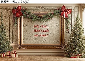 Fundo Fotográfico  Natal Moldura Mensagem