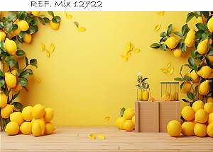 Fundo Fotográfico  Limões Caixas Amarelo