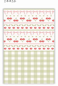 Painel Festa Retangular Em Tecido Cerejinha