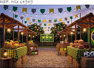 Fundo Barraquinhas Copa 2026 para Estúdio
