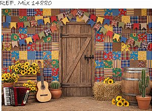 Fundo Fotográfico Bandeirinhas Coloridas
