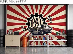 Fundo Vintage Borracharia Decorativo