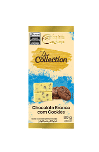 Tablete de Chocolate Branco c/ Cookies - 80g
