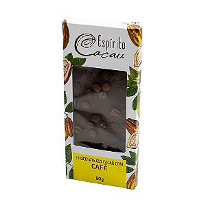 Tablete de Chocolate 65% Cacau c/ Café - 80g