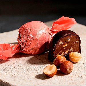 Trufa de Chocolate 61% Cacau Zero Açúcar c/ Creme de Avelã - 30g