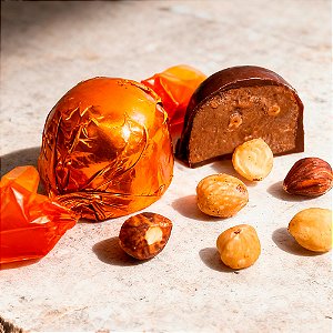 Trufa Vegana de Chocolate 70% Cacau c/ Creme de Avelã - 30g