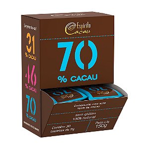 Kit Tablete de Chocolate 70% Cacau - 5g (30 und)