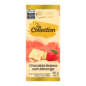 Tablete de Chocolate Branco com Morango - 80g