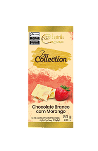 Tablete de Chocolate Branco com Morango - 80g