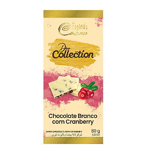 Tablete de Chocolate Branco com Cranberry - 80g
