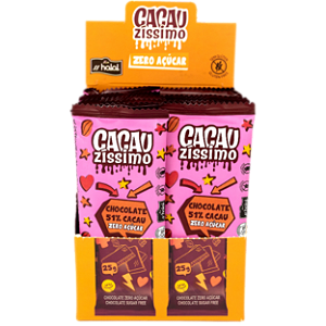 TABLETE CHOCOLATE 51% CACAU ZERO AÇÚCAR 25gr - CACAUZISSIMO (20 und)