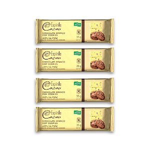 Kit Tablete de Chocolate Branco com Cookies - 35g (4 und)