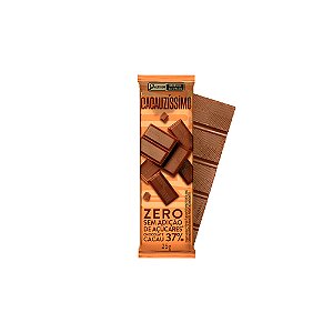 Tablete Chocolate 37% Cacau ao Leite Zero Açúcar 25gr - Cacauzíssimo