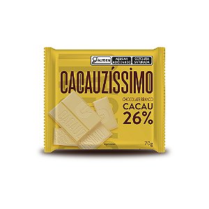 Tablete Chocolate Branco 26% Cacau 70gr - Cacauzíssimo