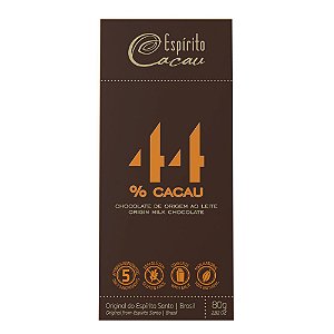 Tablete de Chocolate 44% Cacau ao Leite - 80g