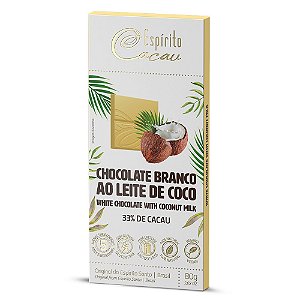 Tablete de Chocolate Branco 33% Cacau ao Leite de Coco - 80g