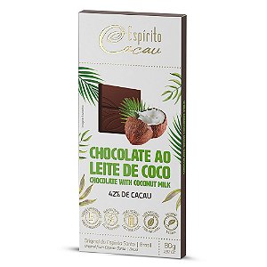 Tablete de Chocolate 42% Cacau ao Leite de Coco - 80g