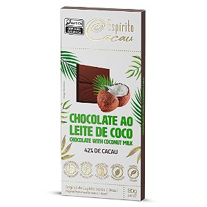 Tablete de Chocolate 42% Cacau ao Leite de Coco - 80g