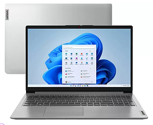 Notebook Lenovo Ideapad 1 15IGL7  Intel Celeron N4020 4GB SSD 128GB WIN 11 15,6' Prata