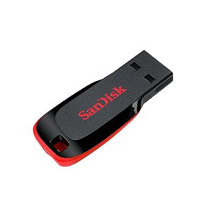 Pen Drive Sandisk Cruzer Blade SDCZ50 64GB PRETO SDCZ50064GB35