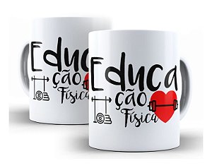 Caneca Educação Física Personalizada 325 Ml De Porcelana