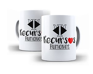 Caneca RH Recursos Humanos Personalizada 325 Ml De Porcelana