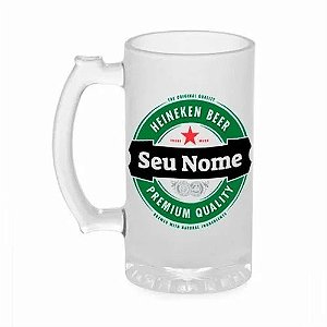 Caneca De Chopp  Jateado Heineken Com Seu Nome