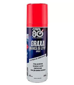Graxa Branca de Lítio Spray Car80 300ml - Car80 Graxa