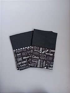 Pano de Copa Preto - Kit com 2 unidades