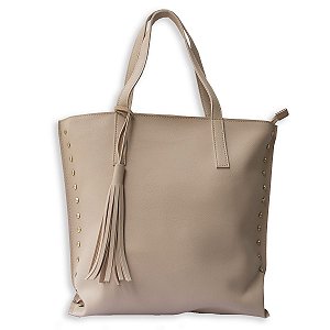 Bolsa Zakovi Bogotá Shopper Bege Feminina