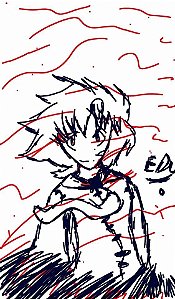 Desenho em forma de mangá