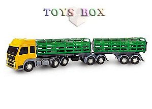 Miniatura Carreta Bitrem Boiadeiro com 61 cm Miniatura Carreta Bitrem Boiadeiro com 61 cm