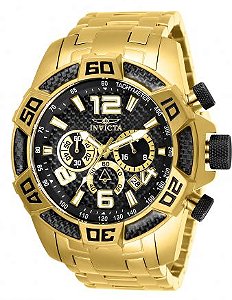 Relógio Masculino Invicta Pro Diver 25853 Banhado Ouro 18k