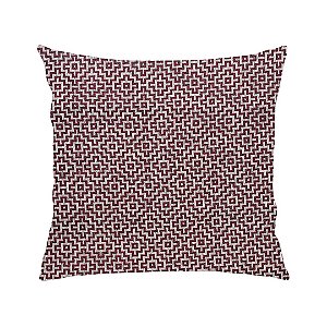 Capa de Almofada Cruzada Vinho em Tecido Jacquard 43cmX43cm