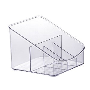 Organizador Diamond c/ Divisórias 18X17X13cm Cristal