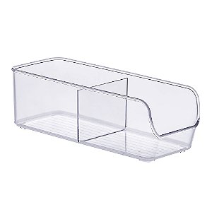 Organizador Diamond c/ Divisórias 28X10X9cm Cristal