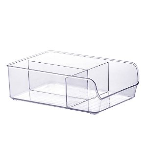 Organizador Diamond c/ Divisórias 28X18X9cm  Cristal